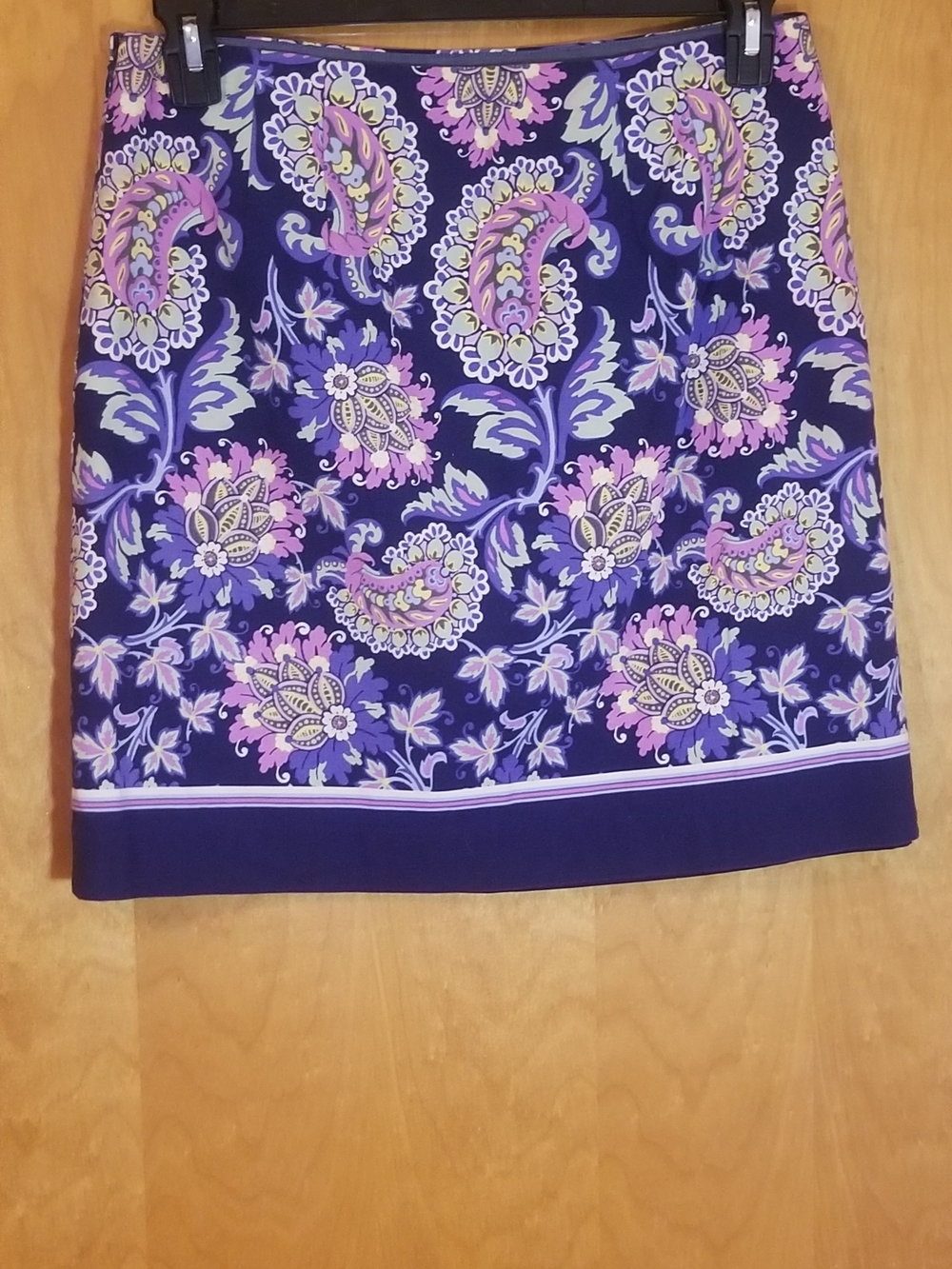 Talbots Pastel Paisley Printed Mini Skirt Women's Size 8